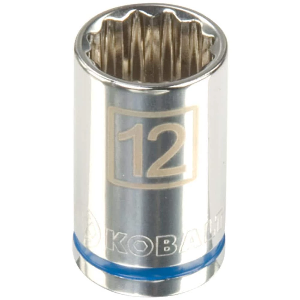 Kobalt Sockets & Socket Sets Metric 3/8-in Drive 12-point 12-mm Shallow Socket 1 Kobalt Sockets & Socket Sets Metric 3/8-in Drive 12-point 12-mm Shallow Socket