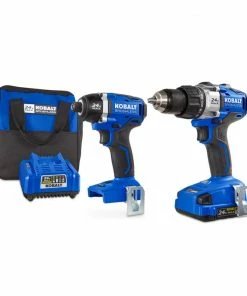 Kobalt Power Tool Combo Kits 2-Tool 24-Volt Max Brushless Power Tool Combo Kit with Soft Case (1-Battery Included and Charger Included)