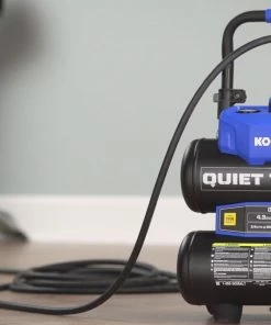 Kobalt Air Compressors Quiet Tech 4.3-Gallon Single Stage Portable Electric Twin Stack Air Compressor -Kobalt Sales Store 07733203