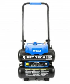 Kobalt Air Compressors Quiet Tech 4.3-Gallon Single Stage Portable Electric Twin Stack Air Compressor -Kobalt Sales Store 07752313