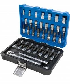 Kobalt Driver Sockets & Sets 42-Piece 3/8-in Drive Set Hex; Torx; Phillips; Flathead Bit Standard (SAE) and Metric Combination Driver Socket Set