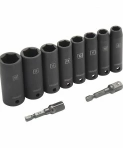 Kobalt Impact Sockets & Impact Socket Sets 10-Piece Metric 3/8-in Drive Set 6-Point Impact Socket Set