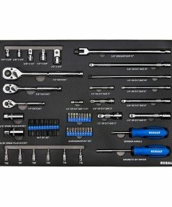 Kobalt Mechanics Tool Sets 300-Piece Standard (SAE) and Metric Combination Polished Chrome Mechanics Tool Set (1/4-in; 3/8-in) -Kobalt Sales Store 08236283