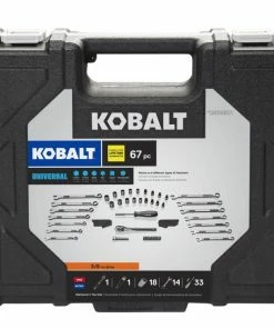 Kobalt Mechanics Tool Sets Universal 67-Piece Standard (SAE) and Metric Combination Matte Mechanics Tool Set (3/8-in) -Kobalt Sales Store 08525169