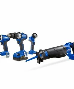 Kobalt Power Tool Combo Kits 4-Tool 24-Volt Max Brushless Power Tool Combo Kit with Soft Case (1-Battery Included and Charger Included) -Kobalt Sales Store 08796438