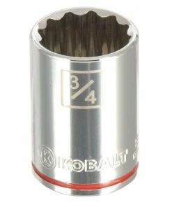 Kobalt Sockets & Socket Sets Standard (SAE) 1/2-in Drive 12-point 3/4-in Shallow Socket