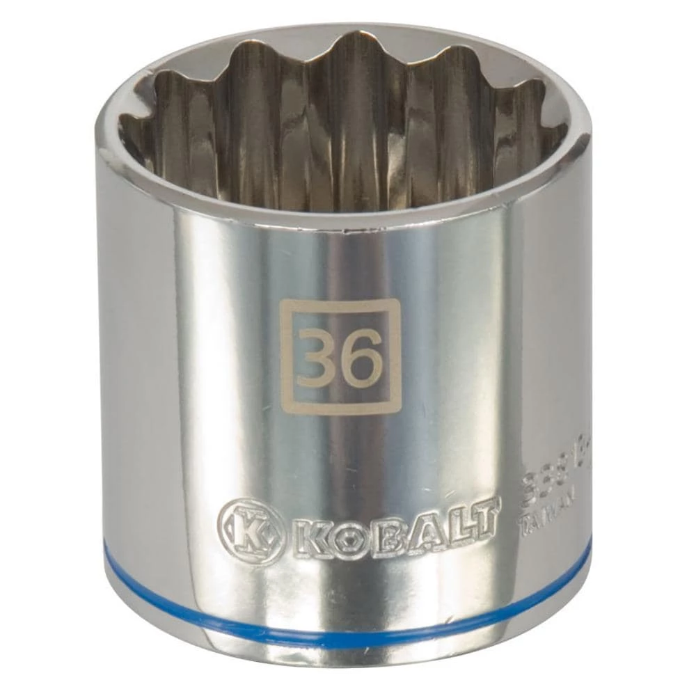 Kobalt Sockets & Socket Sets Metric 1/2-in Drive 12-point 36-mm Shallow Socket 1 Kobalt Sockets & Socket Sets Metric 1/2-in Drive 12-point 36-mm Shallow Socket