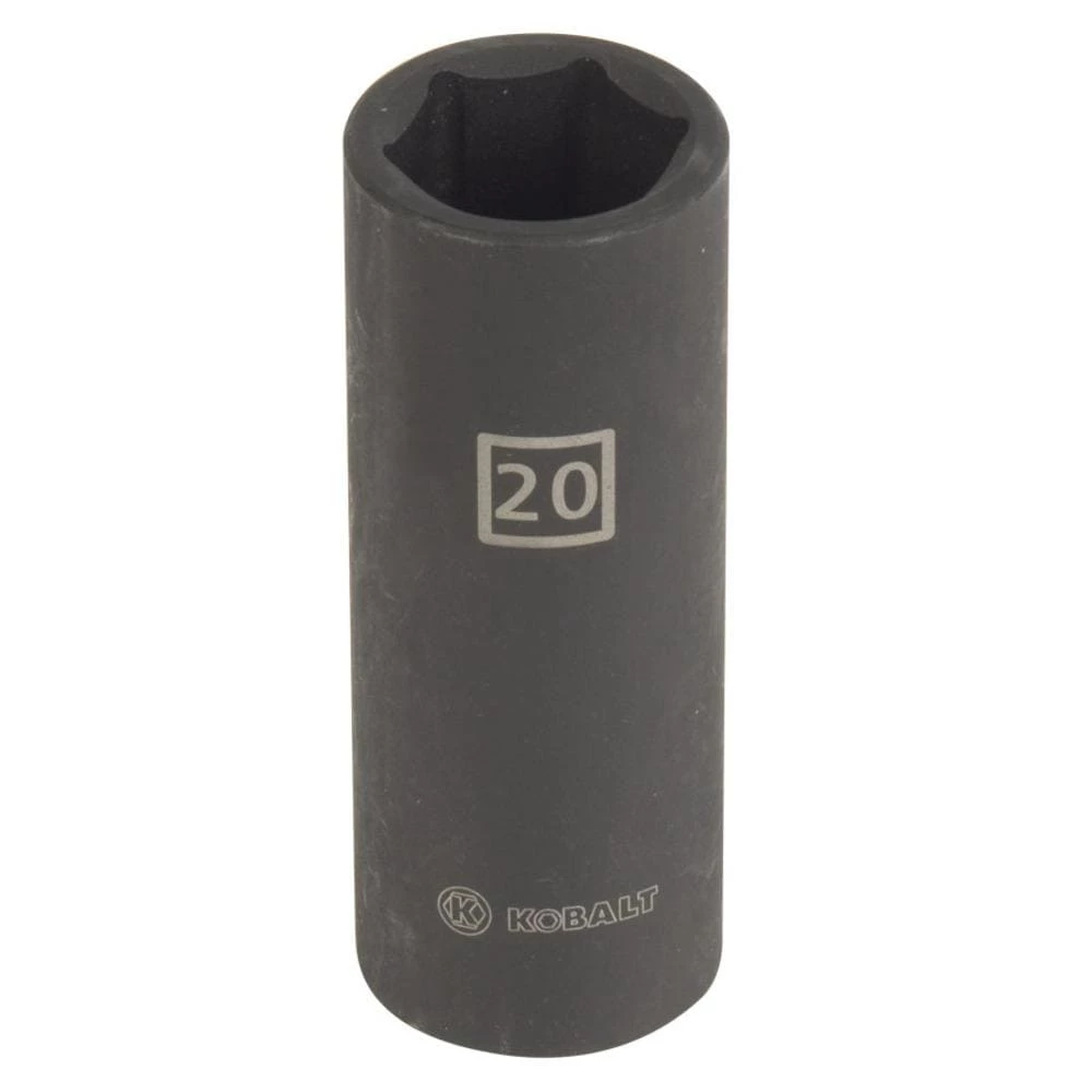 Kobalt Impact Sockets & Impact Socket Sets Metric 1/2-in Drive 20mm 6-Point Impact Socket 1 Kobalt Impact Sockets & Impact Socket Sets Metric 1/2-in Drive 20mm 6-Point Impact Socket