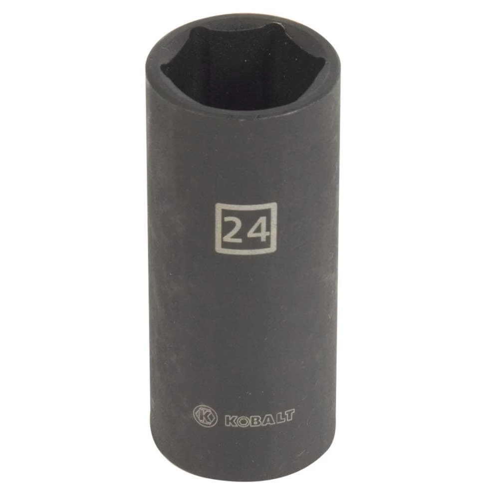 Kobalt Impact Sockets & Impact Socket Sets Metric 1/2-in Drive 24mm 6-Point Impact Socket 1 Kobalt Impact Sockets & Impact Socket Sets Metric 1/2-in Drive 24mm 6-Point Impact Socket