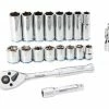 Kobalt Mechanics Tool Sets 19-Piece Metric Polished Chrome Mechanics Tool Set (3/8-in)