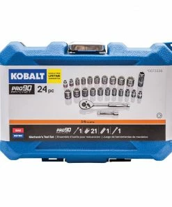 Kobalt Mechanics Tool Sets 24-Piece Standard (SAE) and Metric Combination Polished Chrome Mechanics Tool Set (3/8-in) 15 Kobalt Mechanics Tool Sets 24-Piece Standard (SAE) and Metric Combination Polished Chrome Mechanics Tool Set (3/8-in) -Kobalt Sales Store 10340572