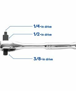 Kobalt Mechanics Tool Sets 64-Piece Standard (SAE) and Metric Combination Polished Chrome Mechanics Tool Set (1/4-in; 3/8-in; 1/2-in;) -Kobalt Sales Store 10409015