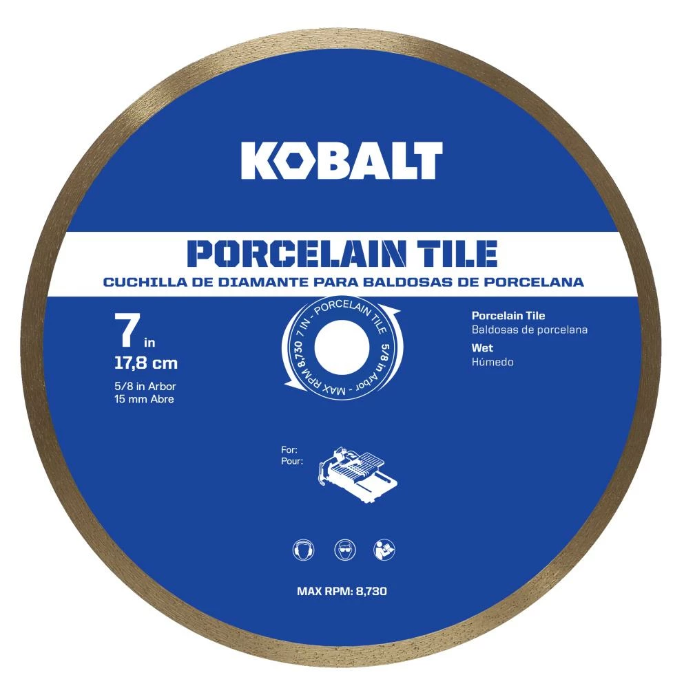 Kobalt Diamond Saw Blades 7-in Wet Porcelain Continuous Diamond Saw Blade 1 Kobalt Diamond Saw Blades 7-in Wet Porcelain Continuous Diamond Saw Blade