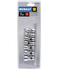 Kobalt Sockets & Socket Sets 7-Piece Standard (SAE) 3/8-in Drive 12-point Set Shallow Socket Set -Kobalt Sales Store 15100817