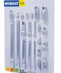 Kobalt Drive Tool & Socket Accessories 22-Piece 1/4-in, 3/8-in and 1/2-in drive tools Drive Accessory Set -Kobalt Sales Store 15686713 scaled
