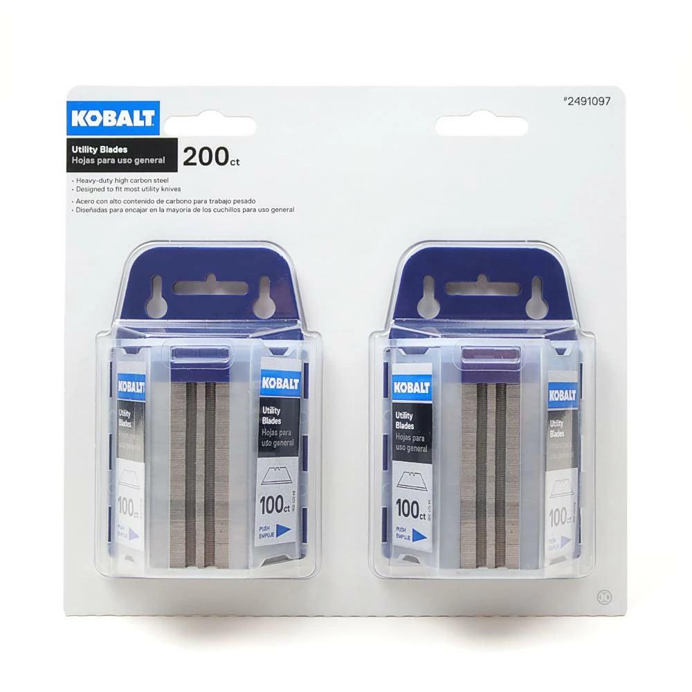 Kobalt Replacement Utility Blades Carbon Steel Utility Razor Blade(200-Pack) 1 Kobalt Replacement Utility Blades Carbon Steel Utility Razor Blade(200-Pack)