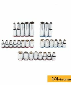 Kobalt Mechanics Tool Sets 118-Piece Standard (SAE) and Metric Combination Polished Chrome Mechanics Tool Set (3/8-in;) -Kobalt Sales Store 16006940