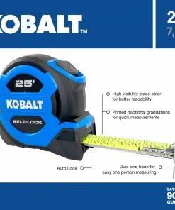 Kobalt Tape measures 25-ft Auto Lock Tape Measure -Kobalt Sales Store 16463822