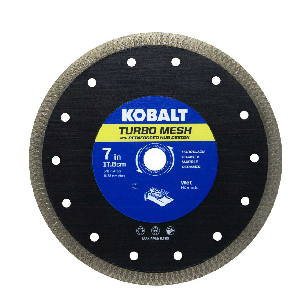 Kobalt Diamond Saw Blades 7-in Turbo Mesh Diamond Tile Saw Blade 1 Kobalt Diamond Saw Blades 7-in Turbo Mesh Diamond Tile Saw Blade