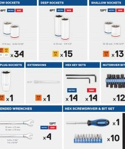 Kobalt Mechanics Tool Sets 129-Piece Standard (SAE) and Metric Combination Polished Chrome Mechanics Tool Set (1/4-in; 3/8-in) 23 Kobalt Mechanics Tool Sets 129-Piece Standard (SAE) and Metric Combination Polished Chrome Mechanics Tool Set (1/4-in; 3/8-in) -Kobalt Sales Store 17783414 scaled