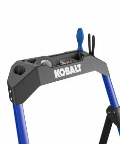Kobalt Step Stools 3-Step 300-lb Capacity Black Steel Foldable Step Stool -Kobalt Sales Store 17787984