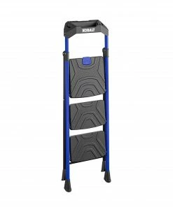 Kobalt Step Stools 3-Step 300-lb Capacity Black Steel Foldable Step Stool -Kobalt Sales Store 17787987