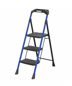 Kobalt Step Stools 3-Step 300-lb Capacity Black Steel Foldable Step Stool -Kobalt Sales Store 17787988