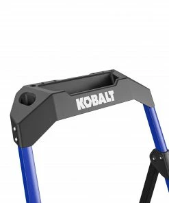 Kobalt Step Stools 2-Step 300-lb Capacity Black Steel Foldable Step Stool -Kobalt Sales Store 17788047