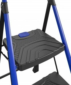Kobalt Step Stools 2-Step 300-lb Capacity Black Steel Foldable Step Stool -Kobalt Sales Store 17788049