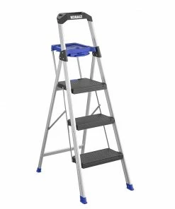 Kobalt Step Stools 3-Step 250-lb Capacity Gray Aluminum Foldable Step Stool 10 Kobalt Step Stools 3-Step 250-lb Capacity Gray Aluminum Foldable Step Stool -Kobalt Sales Store 17788089