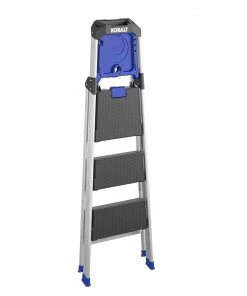 Kobalt Step Stools 3-Step 250-lb Capacity Gray Aluminum Foldable Step Stool 11 Kobalt Step Stools 3-Step 250-lb Capacity Gray Aluminum Foldable Step Stool -Kobalt Sales Store 17788090