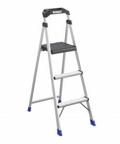 Kobalt Step Stools 3-Step 250-lb Capacity Aluminum Foldable Step Stool -Kobalt Sales Store 17788333