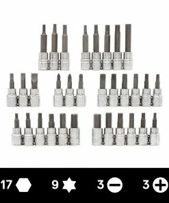 Kobalt Driver Sockets & Sets 42-Piece 3/8-in Drive Set Hex; Torx; Phillips; Flathead Bit Standard (SAE) and Metric Combination Driver Socket Set -Kobalt Sales Store 42143243