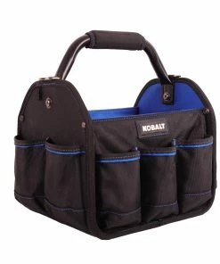 Kobalt Tool Bags Blue Black Polyester 12-in Tool Tote -Kobalt Sales Store 42143652