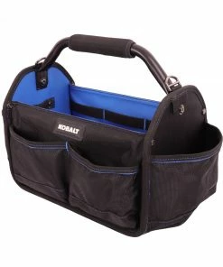 Kobalt Tool Bags Blue Black Polyester 15-in Tool Tote -Kobalt Sales Store 42144079 scaled