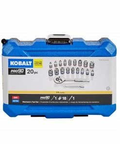 Kobalt Mechanics Tool Sets 20-Piece Standard (SAE) and Metric Combination Polished Chrome Mechanics Tool Set (1/4-in) 10 Kobalt Mechanics Tool Sets 20-Piece Standard (SAE) and Metric Combination Polished Chrome Mechanics Tool Set (1/4-in) -Kobalt Sales Store 42581313