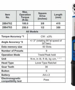 Kobalt Torque Wrenches 3/8-in Drive Digital Torque Wrench (5-ft lb to 100-ft lb) -Kobalt Sales Store 42708358