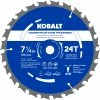 Kobalt Circular Saw Blades 7-1/4-in 24-Tooth Tungsten Carbide-tipped Steel Circular Saw Blade