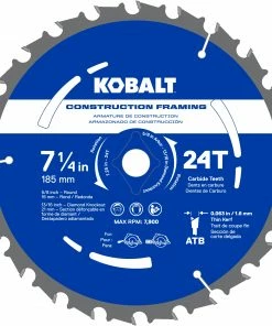 Kobalt Circular Saw Blades 7-1/4-in 24-Tooth Tungsten Carbide-tipped Steel Circular Saw Blade