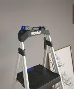 Kobalt Step Stools 3-Step 250-lb Capacity Aluminum Foldable Step Stool -Kobalt Sales Store 43410330