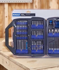 Kobalt Screwdriver Bits Set Shank Screwdriver Bit Set (106-Piece) -Kobalt Sales Store 44018140