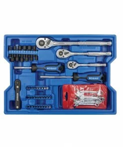 Kobalt Mechanics Tool Sets 243-Piece Standard (SAE) and Metric Combination Polished Chrome Mechanics Tool Set (1/4-in; 3/8-in) -Kobalt Sales Store 44474233 scaled