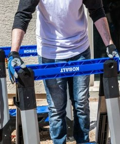 Kobalt Saw Horses 30.63-in W x 33.5-in H Adjustable Pp and Steel Construction Saw Horse (1000-lb Capacity) -Kobalt Sales Store 44628177 scaled
