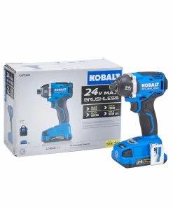 Kobalt Impact Drivers 24-volt Max Variable Speed Brushless Cordless Impact Driver (1-Battery Included) -Kobalt Sales Store 45231353