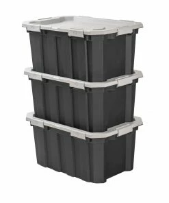 Kobalt Plastic Storage Totes X-large 24-Gallon (96-Quart) Grey Tote Latching Lid -Kobalt Sales Store 46358968 scaled